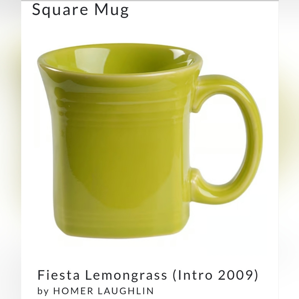 Fiestaware By Homer Laughlin Lemongrass Dining Mug Classic Design
